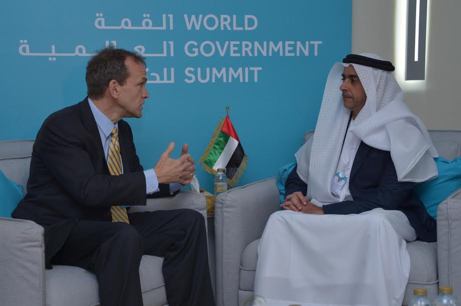 Saif bin Zayed meets Vice President of Google Inc.
